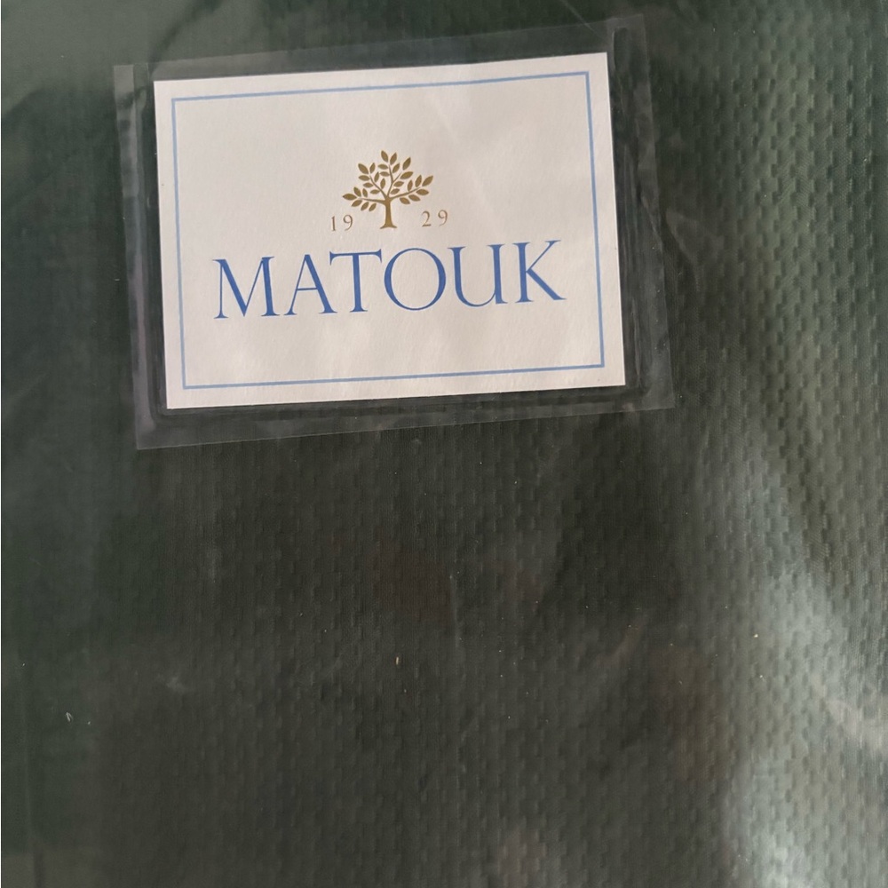 Matouk Augusta matelasse Green Euro Sham 27x27 new